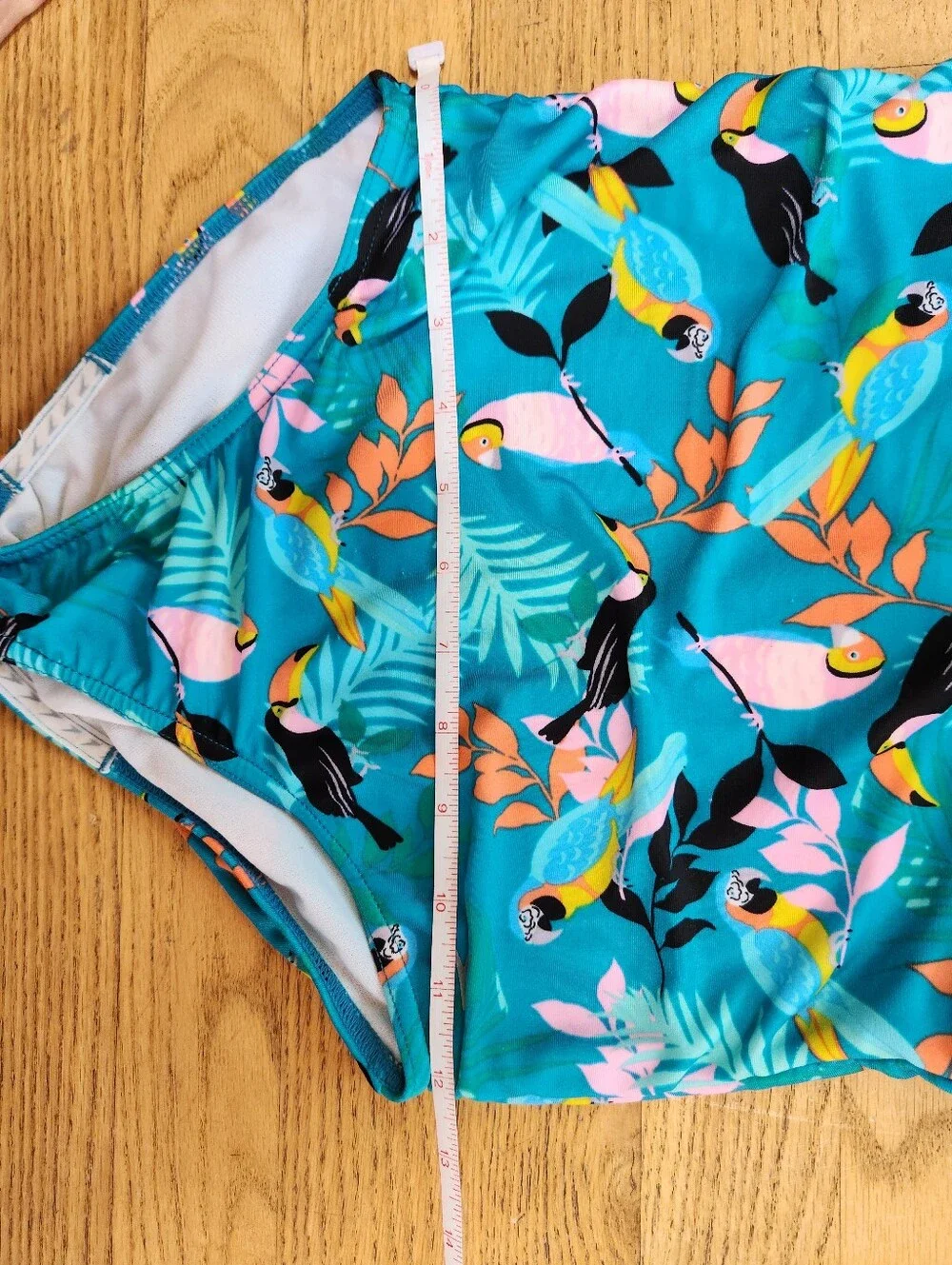 Speedo Turquoise Tropical Parrot One-Piece Swimsuit